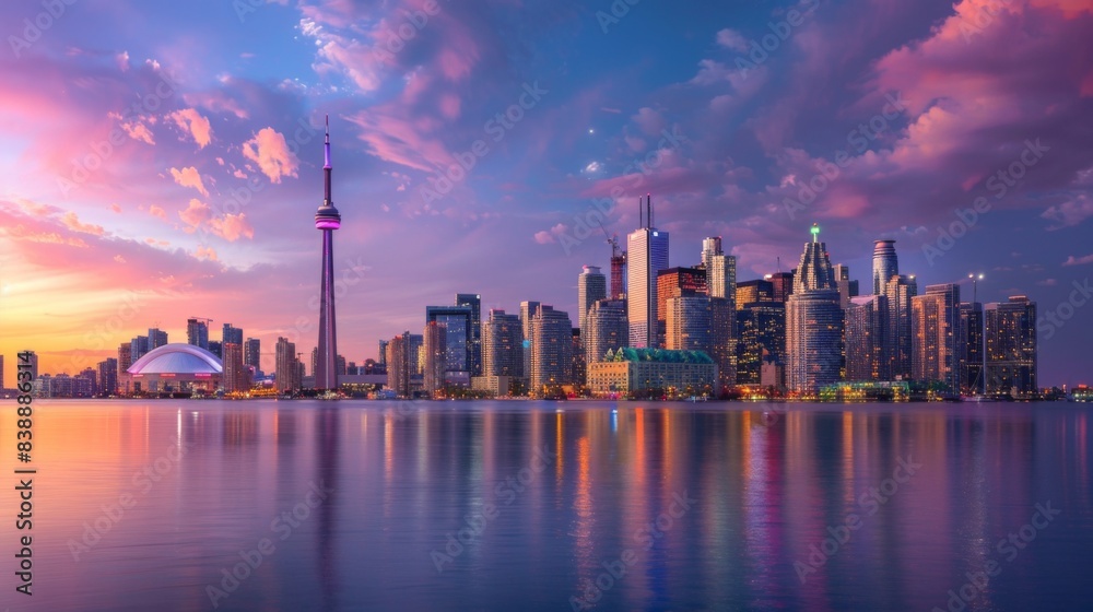 Canada city landscape background illustration generated by ai Canada city landscape background illustration generated by ai