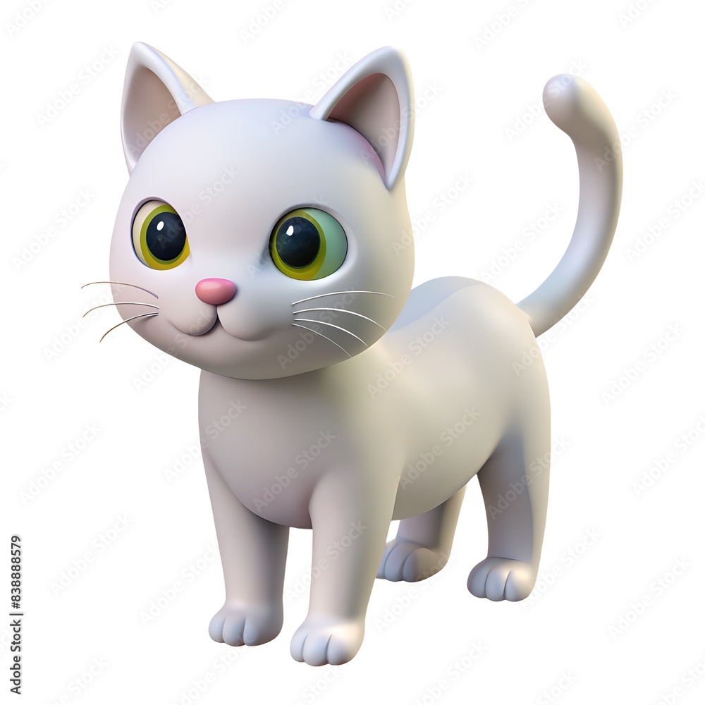 Obraz premium 3d cat model character