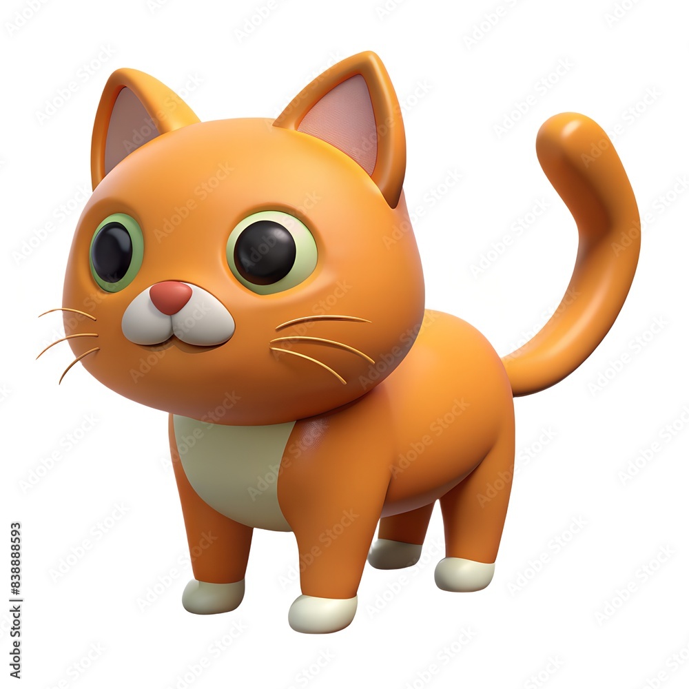 Obraz premium 3d cat model character