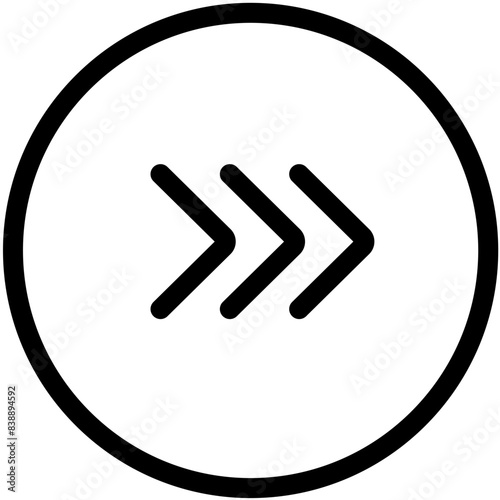 Flecha dirección a la derecha dentro de un círculo