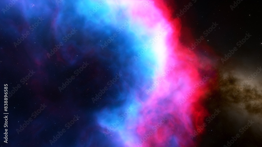 Obraz premium Space illustration with a color glow 