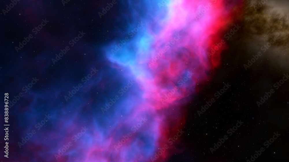 Space illustration with a color glow
Space illustration with a color glow
