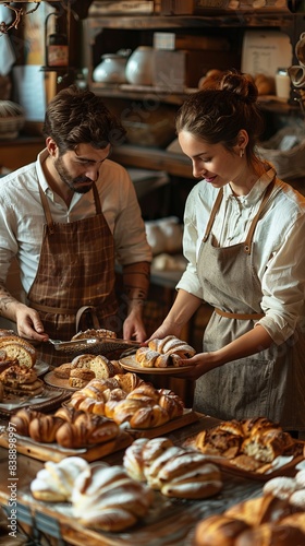 Man and Woman in Bakery