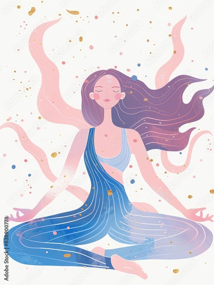 Yoga Pose Illustration, Tranquil Woman Art, Meditation Digital Art, Serenity Wall Decor, Relaxed Lady Drawing, Mindfulness Poster Yoga Pose Illustration, Tranquil Woman Art, Meditation Digital Art, Serenity Wall Decor, Relaxed Lady Drawing, Mindfulness Poster