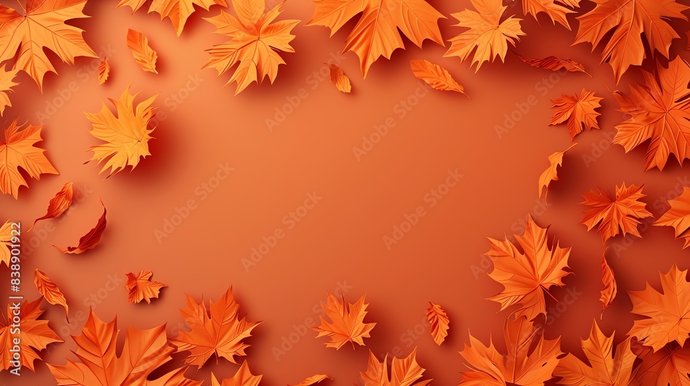 Autumn leaves in vivid orange with a gradient background, creating a seasonal and vibrant fall atmosphere, perfect for seasonal designs. Autumn leaves in vivid orange with a gradient background, creating a seasonal and vibrant fall atmosphere, perfect for seasonal designs.
