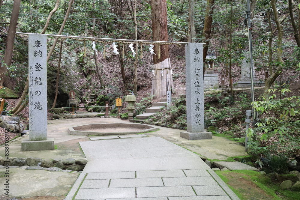 A Japanese shrine in Katano City in Osaka Prefecture : a scene of the precincts of Hoshida-myokengu Shrine A Japanese shrine in Katano City in Osaka Prefecture : a scene of the precincts of Hoshida-myokengu Shrine