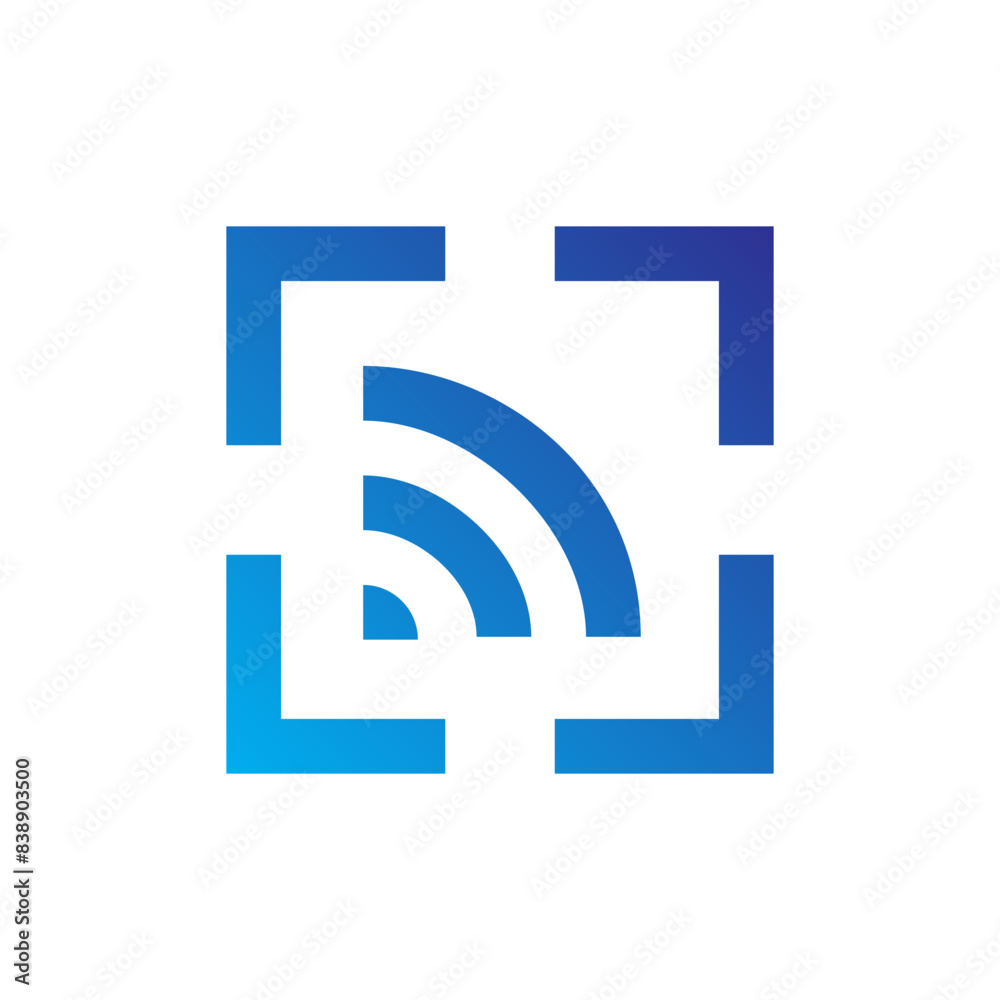 Network and Web Gradient Blue Icon Network and Web Gradient Blue Icon