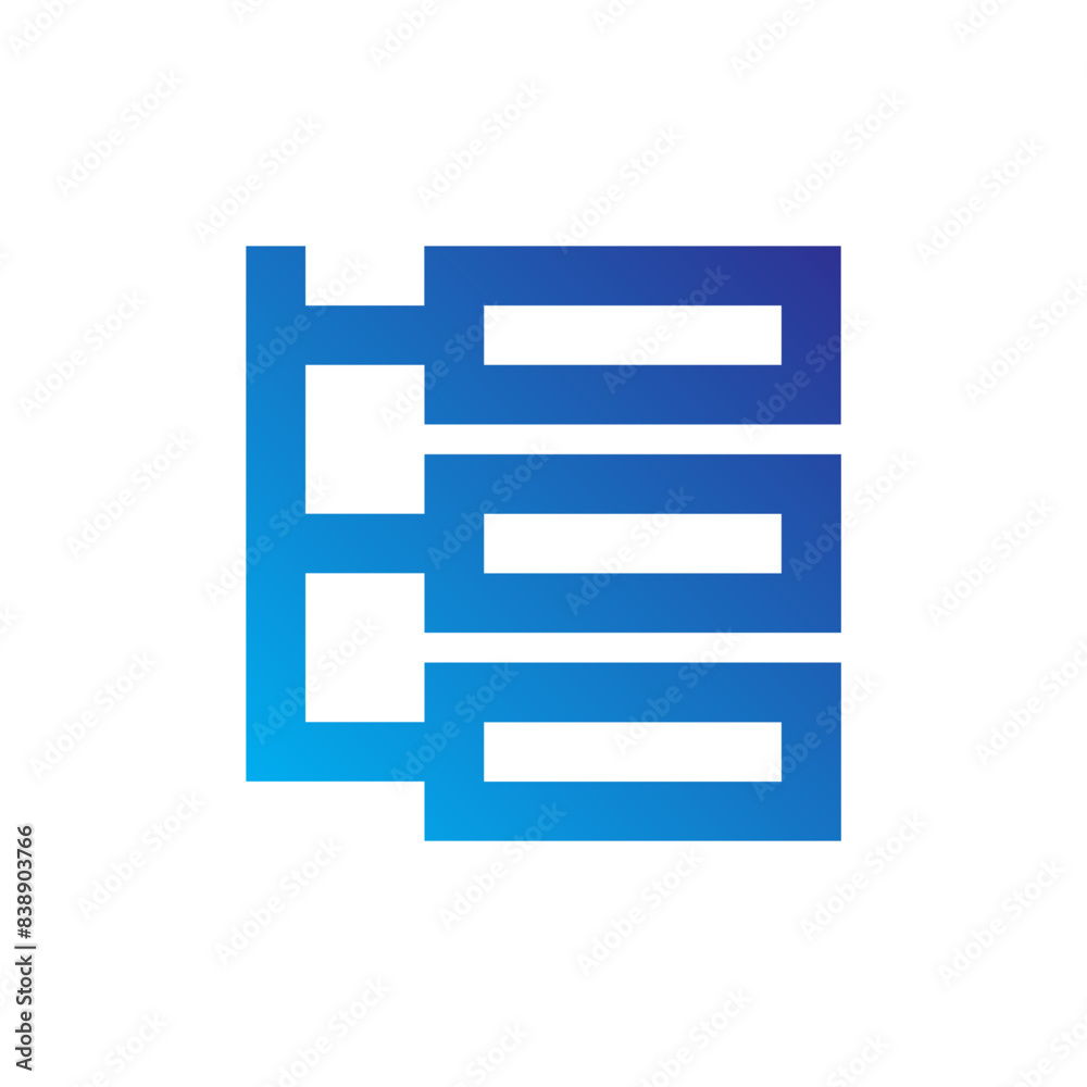 Network and Web Gradient Blue Icon Network and Web Gradient Blue Icon