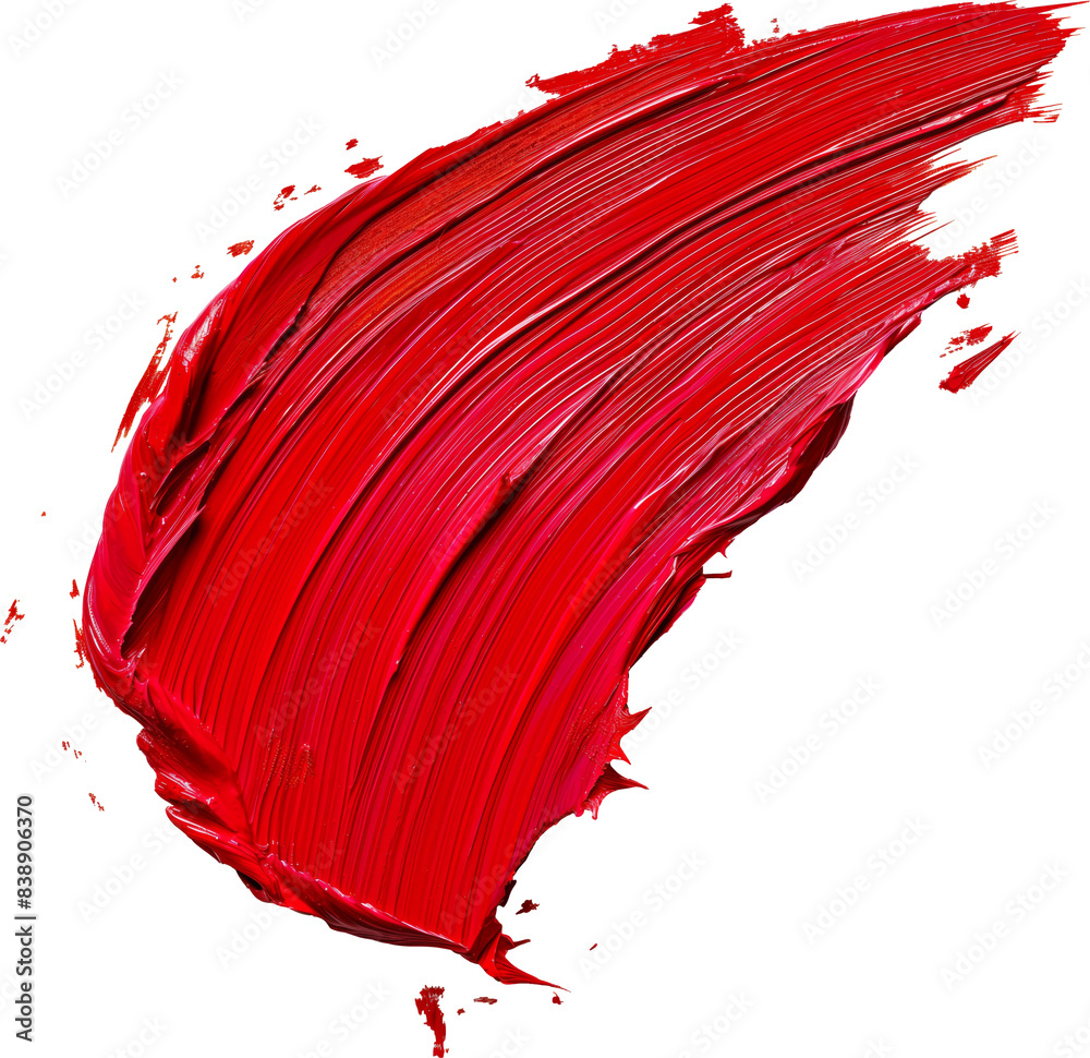Abstract red paint stroke isolated on transparent background. Abstract red paint stroke isolated on transparent background.
