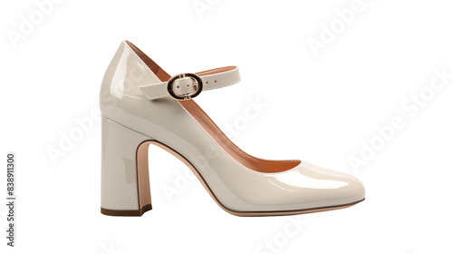 a white high heeled shoe