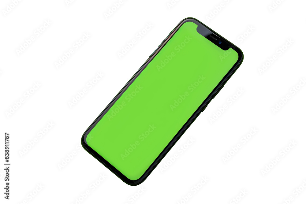 a cellphone with a green screen a cellphone with a green screen