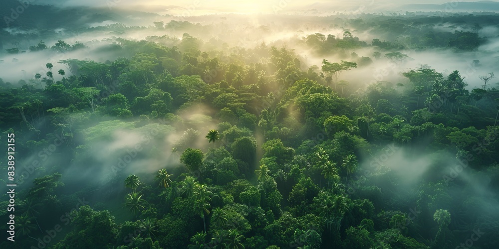 Breath-taking Aerial Photograph of the Jungle. Atmospheric Wilderness Photo. Nature Background. Ðвтор: RocknRoller Studios Breath-taking Aerial Photograph of the Jungle. Atmospheric Wilderness Photo. Nature Background. Ðвтор: RocknRoller Studios