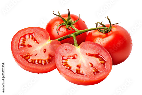 a group of tomatoes on a vine