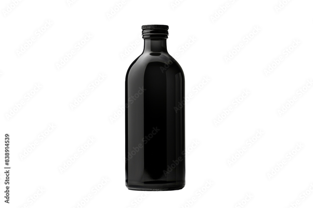 Midnight Elixir in a Shadowed Vessel on a White or Clear Surface PNG Transparent Background. Midnight Elixir in a Shadowed Vessel on a White or Clear Surface PNG Transparent Background.