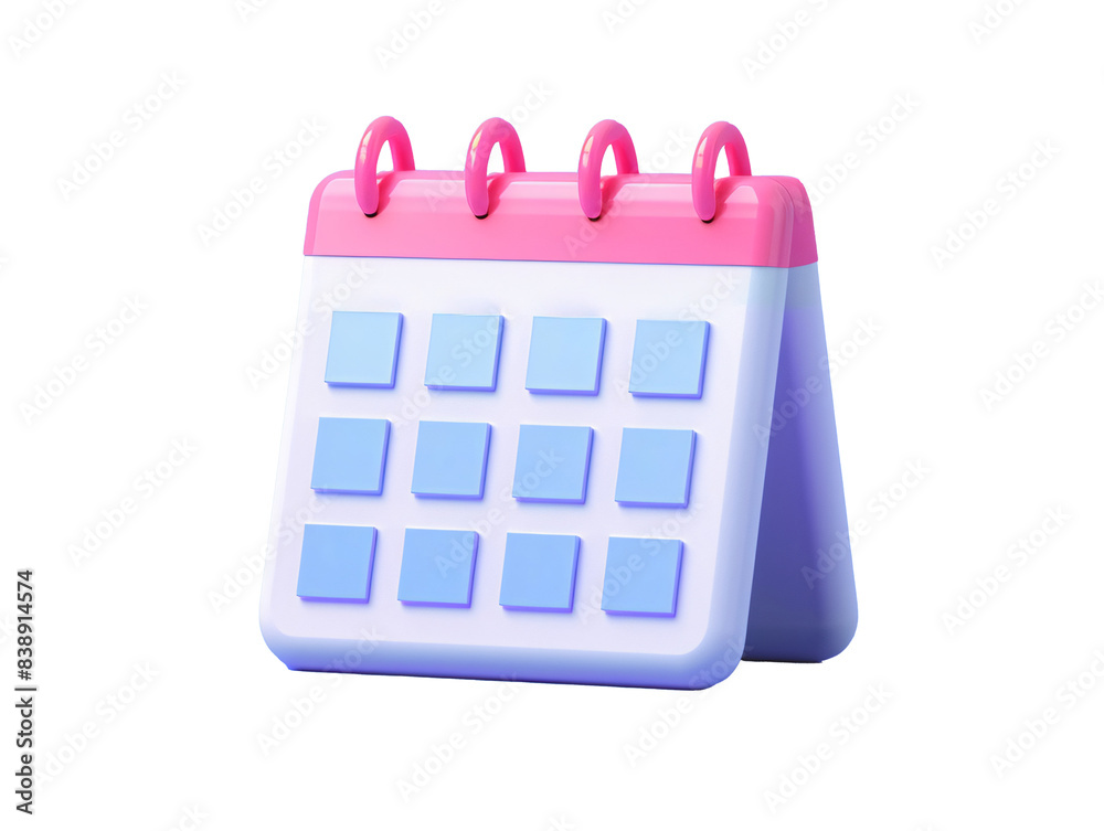 a calendar with a pink and white cover a calendar with a pink and white cover