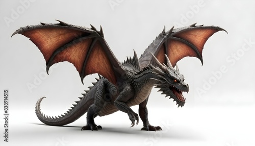  Dragon isolated on white background © Tinttrex