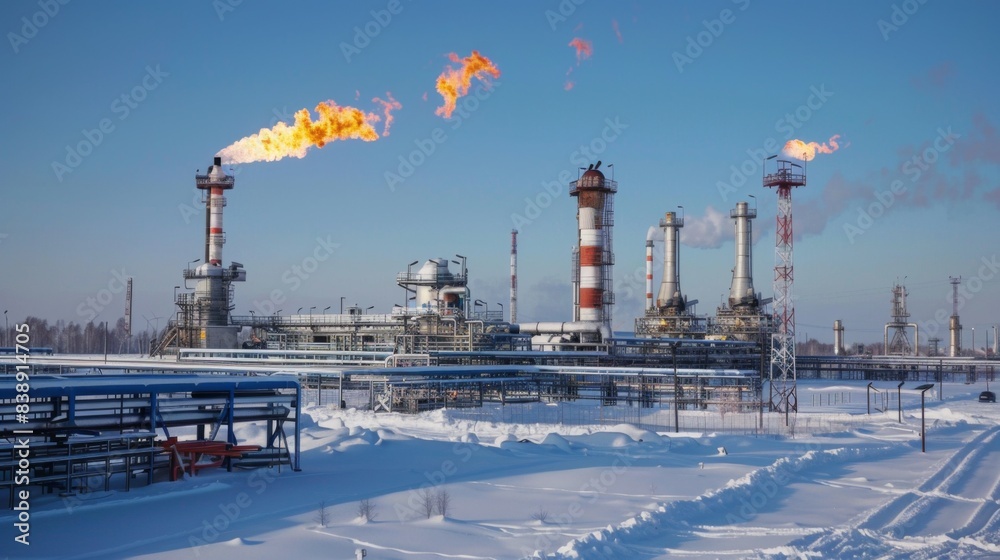 Obraz premium Gas industry background illustration generated by ai