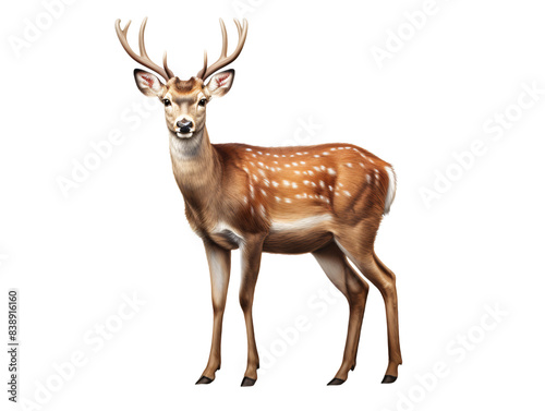 a deer with antlers standing