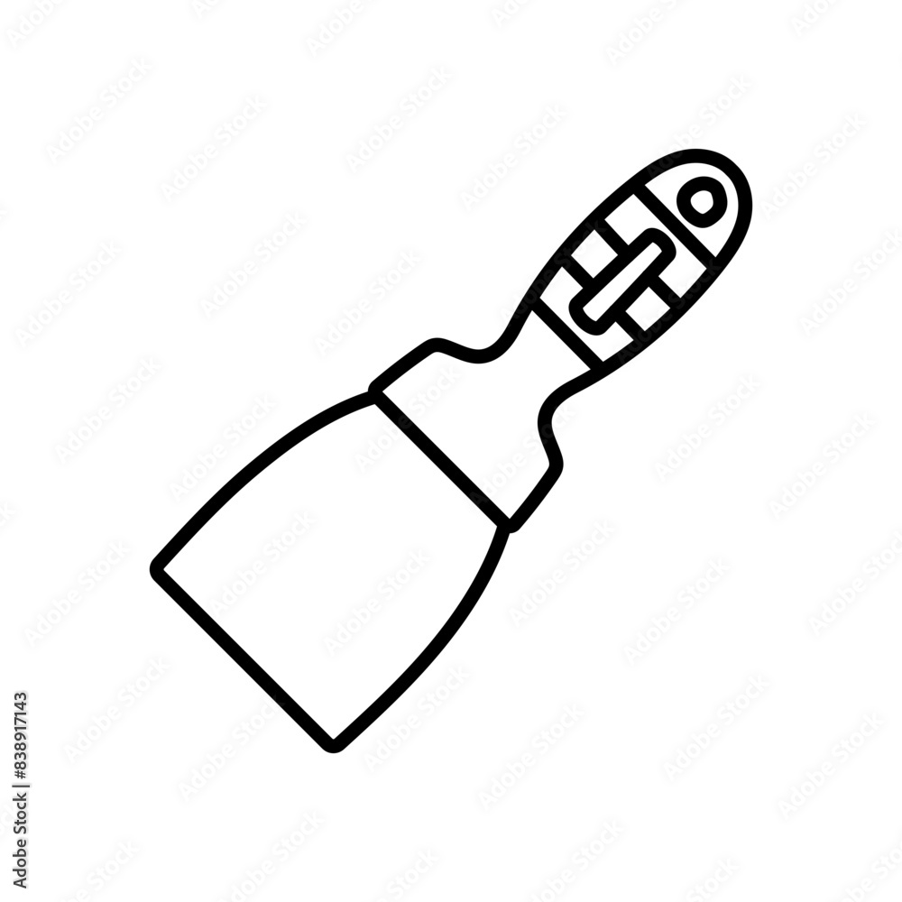 Putty knives Outline Icon, Vector illustration Putty knives Outline Icon, Vector illustration
