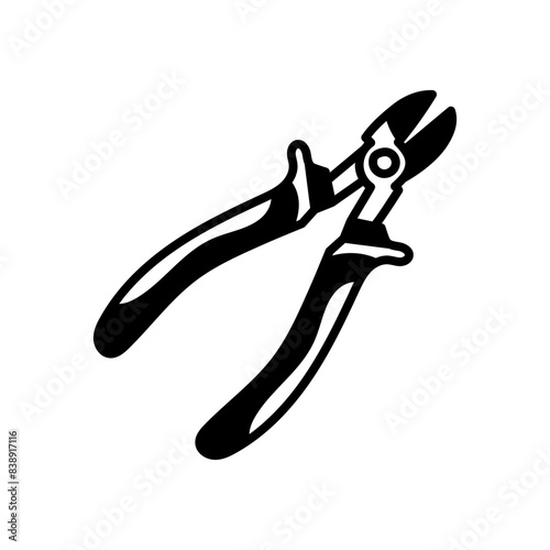 Wire Cutters Glyph Icon, Vector illustration