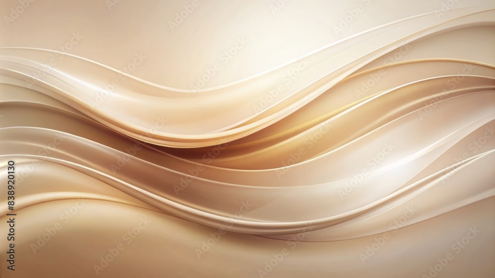 Fototapeta premium features a smooth gradient of soft, warm tones blending seamlessly from beige to light brown and creamy white.