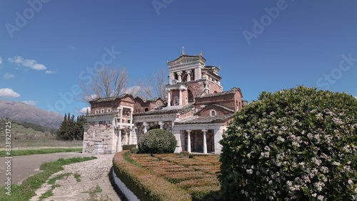 View Of The Church Of Agia Fotini In The Ancient City Of Mantineia, Arcadia, Peloponnese, Greece. Sideways Shot photo