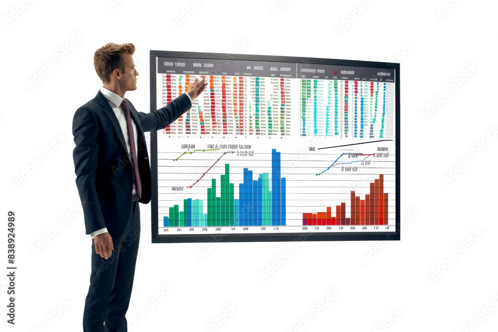 The Visionary Executive Unveils Future Growth Strategies on a White or Clear Surface PNG Transparent Background. The Visionary Executive Unveils Future Growth Strategies on a White or Clear Surface PNG Transparent Background.