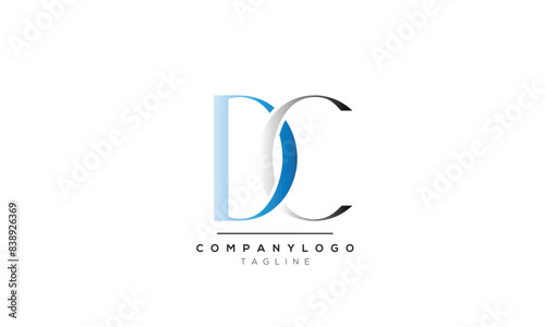 Alphabet letters Initials logo dc