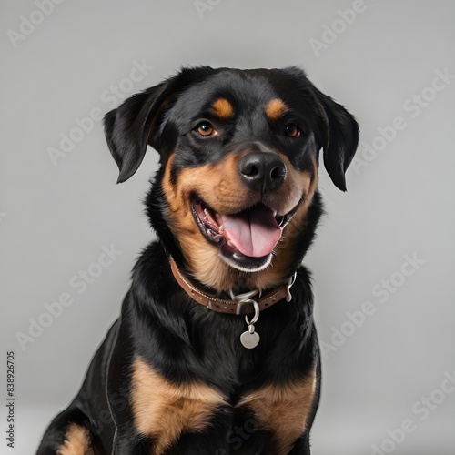 Portrait of a Rottweiler: Studio Photography on a White Background © harsha