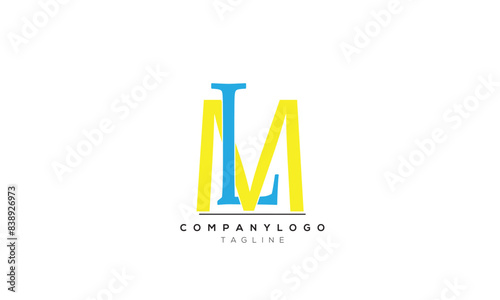  Alphabet letters Initials logo LM
