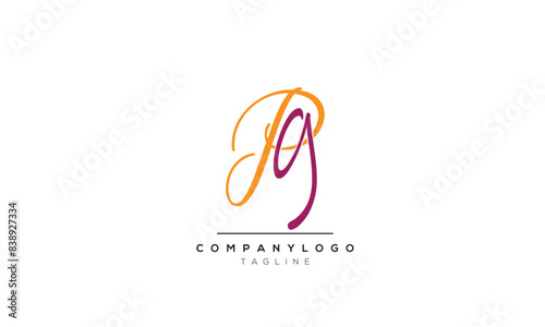 Alphabet letters Initials logo pg
