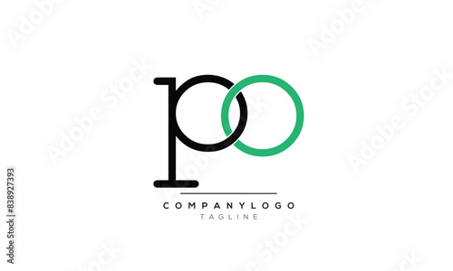 Alphabet letters Initials logo po