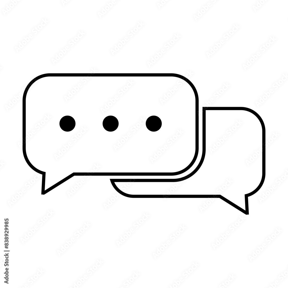 Chat Bubble Icon, Simple Icon Vector Design, best used for presentation, application, web and banner Chat Bubble Icon, Simple Icon Vector Design, best used for presentation, application, web and banner