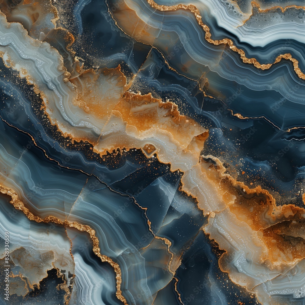 Abstract marble texture with golden veins, blue and black agate patterns, luxury design Abstract marble texture with golden veins, blue and black agate patterns, luxury design