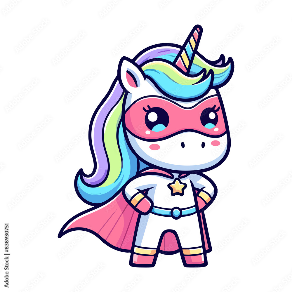 cute unicorn hero icon character cute unicorn hero icon character