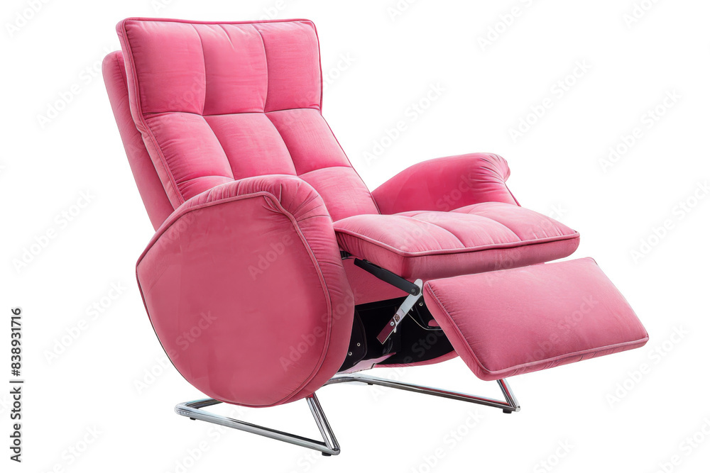 Naklejka premium A pink chair with a white background