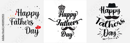 Father day t shirt design, Hand drawn lettering father's quote in modern calligraphy style, jpg, svg files, Handwritten vector sign on white background in EPS 10.