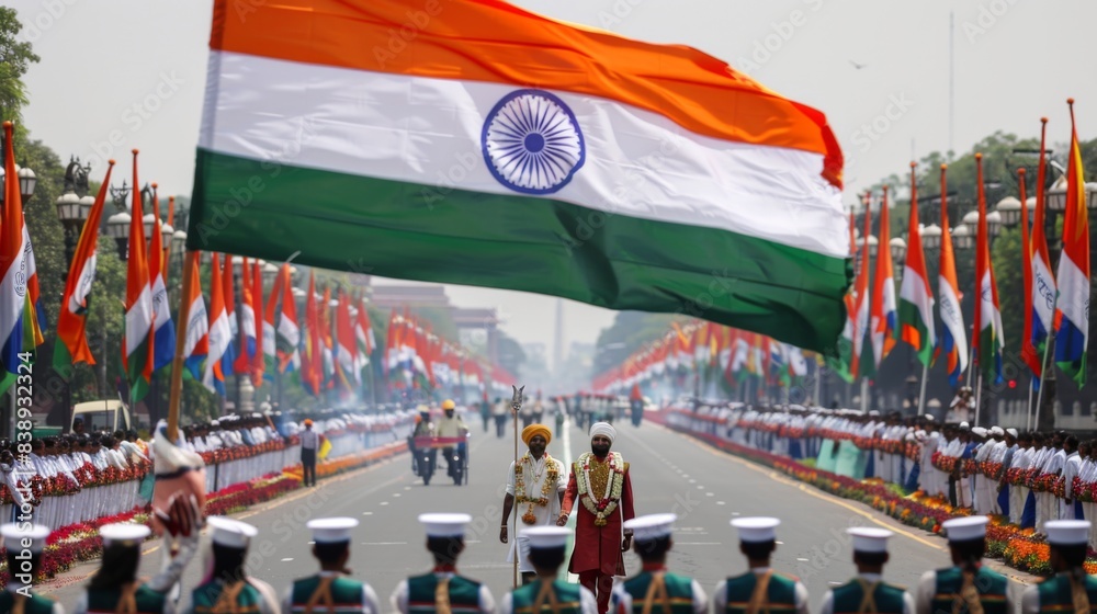 Obraz premium National flag India. India holidays. Illustration generated by ai