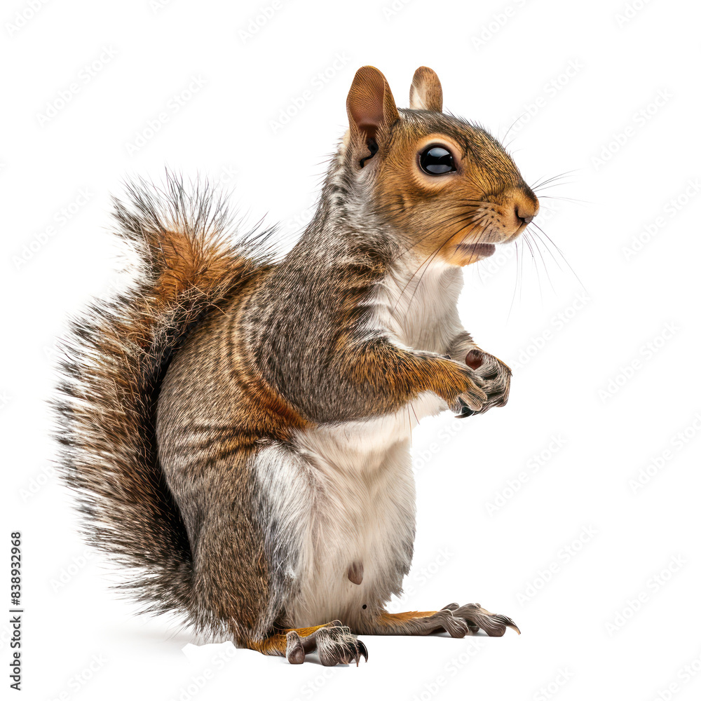 Squirrel side view full body isolate on transparency background PNG Squirrel side view full body isolate on transparency background PNG