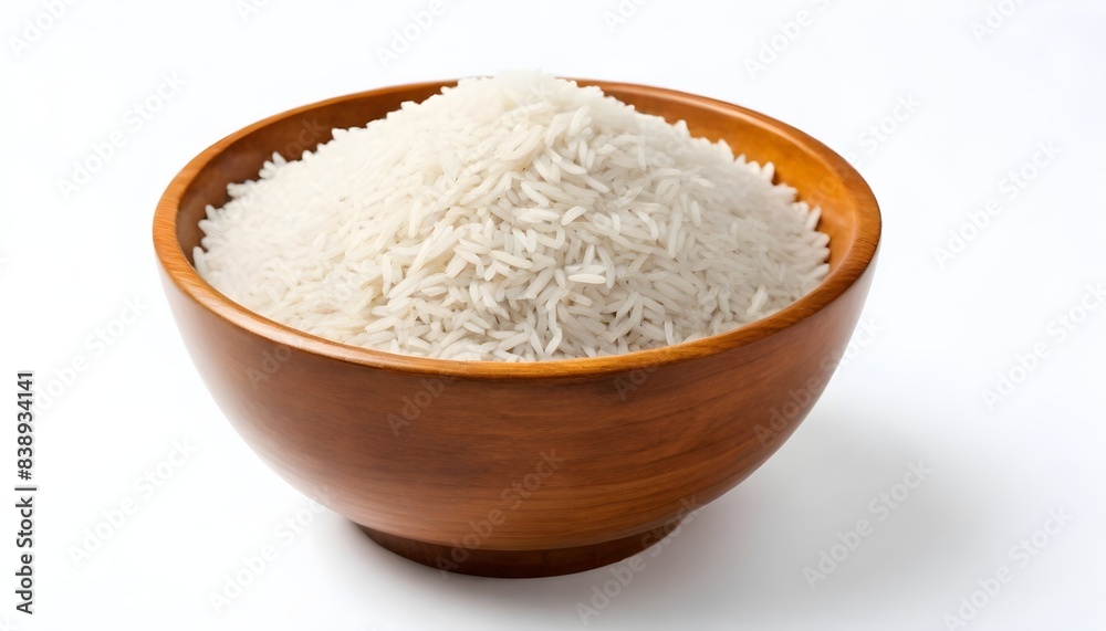 Rice isolated on white Background Generative Ai Rice isolated on white Background Generative Ai
