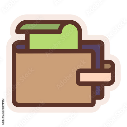wallet with money sticker