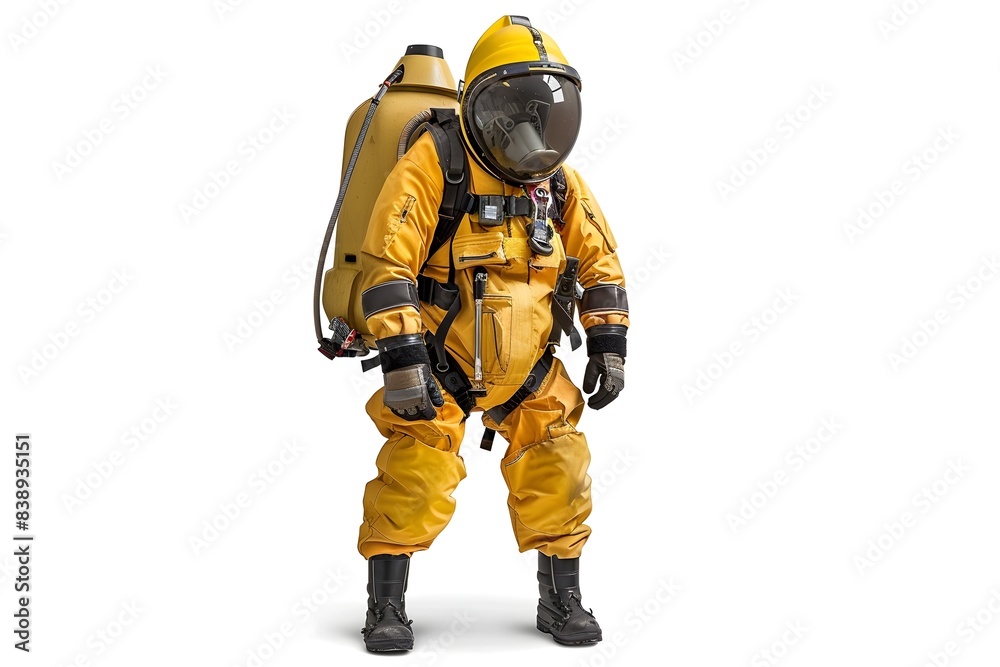 Photo of Bomb Disposal Suit Isolated on White Background Photo of Bomb Disposal Suit Isolated on White Background