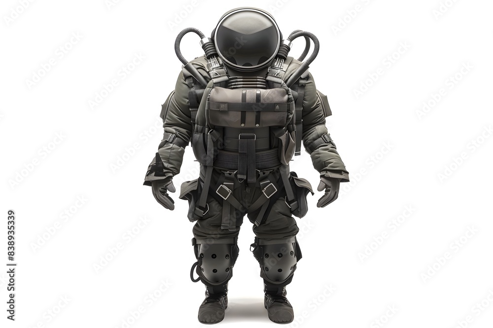 Futuristic Blast Suit Isolated on White Background Futuristic Blast Suit Isolated on White Background