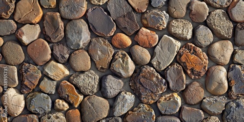 A seamless pattern of small stones, suitable for use as a background or texture.