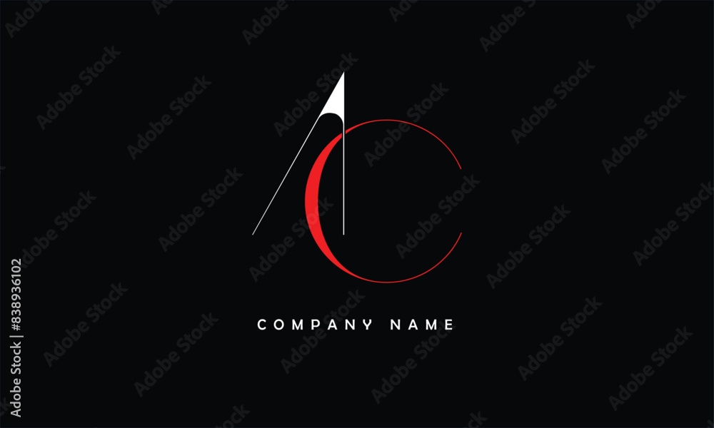 Obraz premium AC, CA, A, C Abstract Letters Logo Monogram