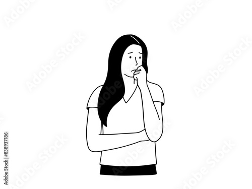 Worried anxious woman