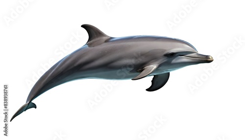 Dolphin isolated on white Background Generative Ai  © Tinttrex