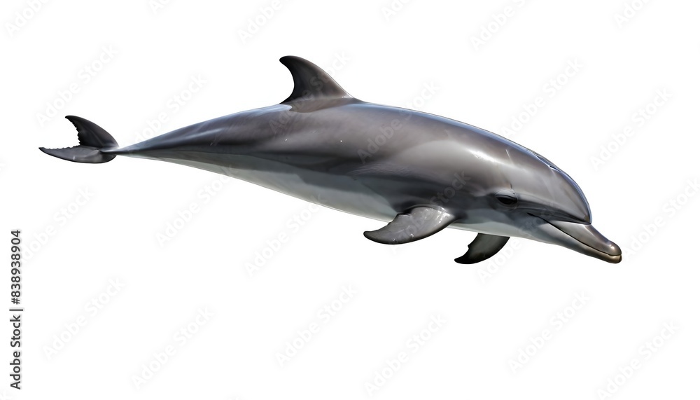 Dolphin isolated on white Background Generative Ai Dolphin isolated on white Background Generative Ai