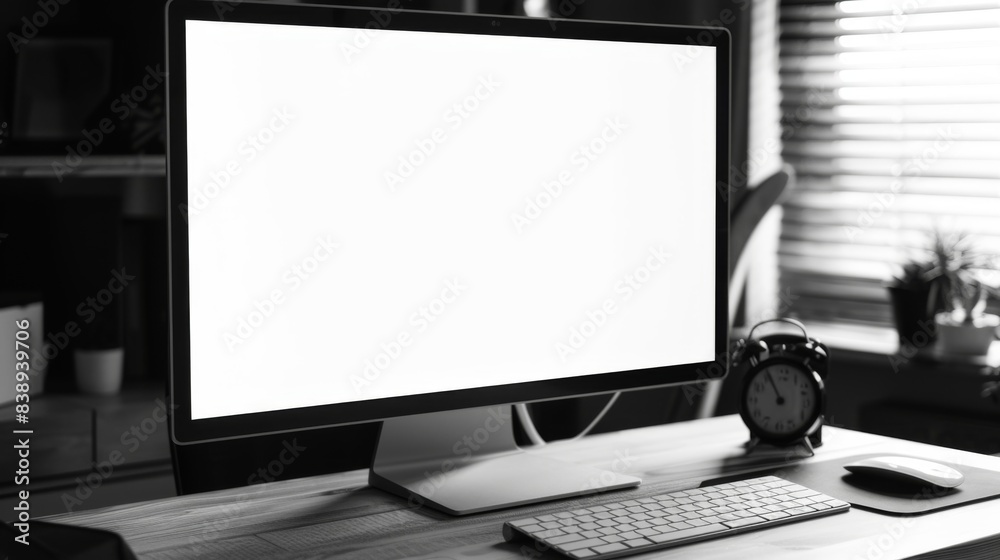 Fototapeta premium Monitor moc up device with white screen