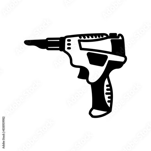 Soldering Gun Glyph Icon, Vector illustration